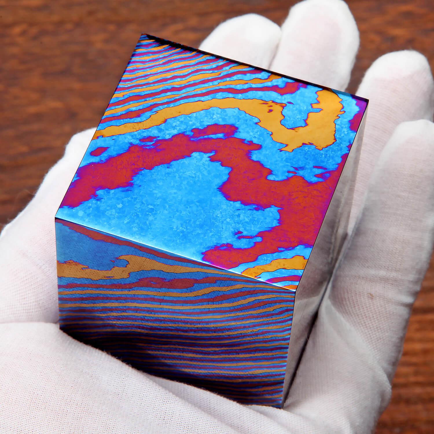 SOLID DAMASCUS TITANIUM CUBES