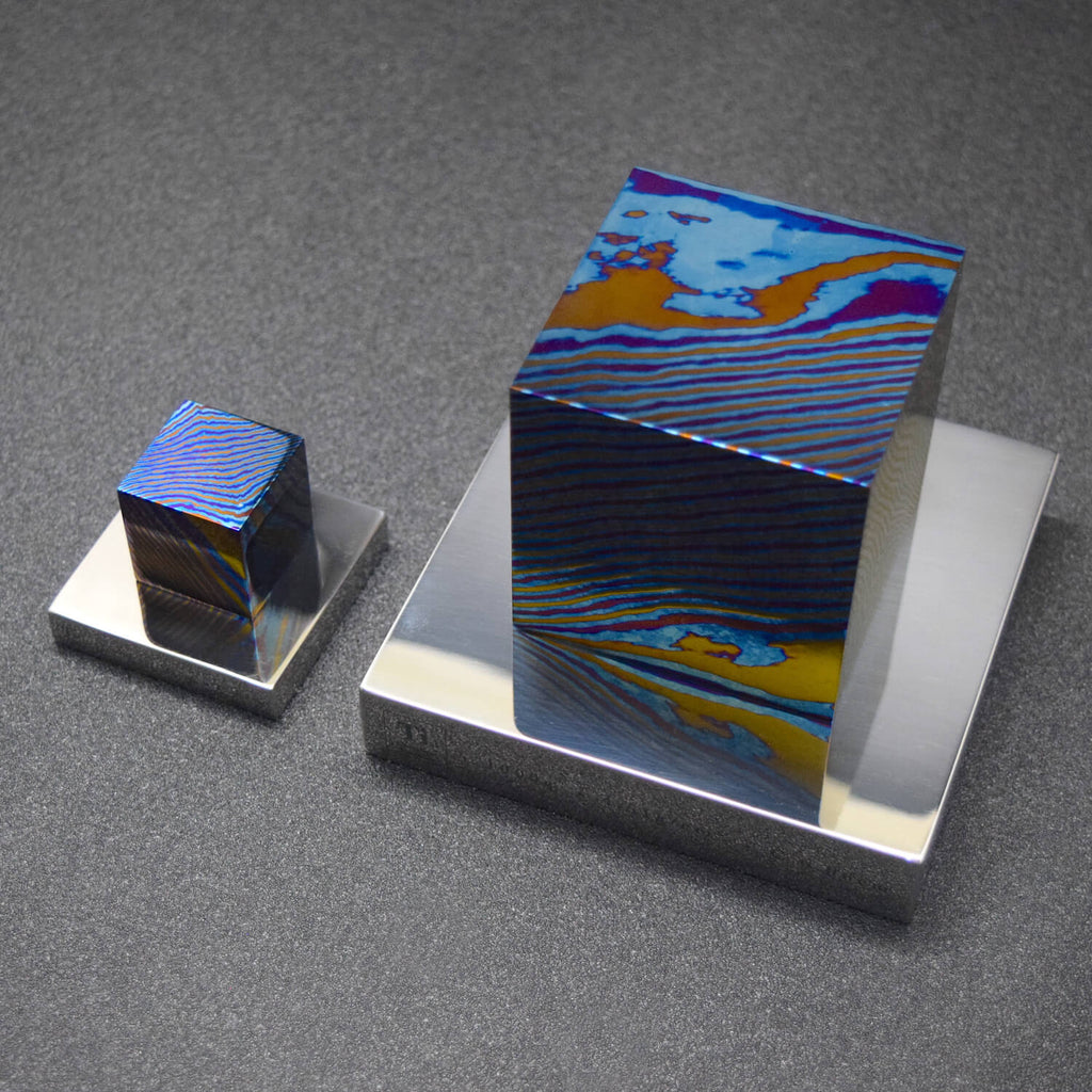 SOLID DAMASCUS TITANIUM CUBES