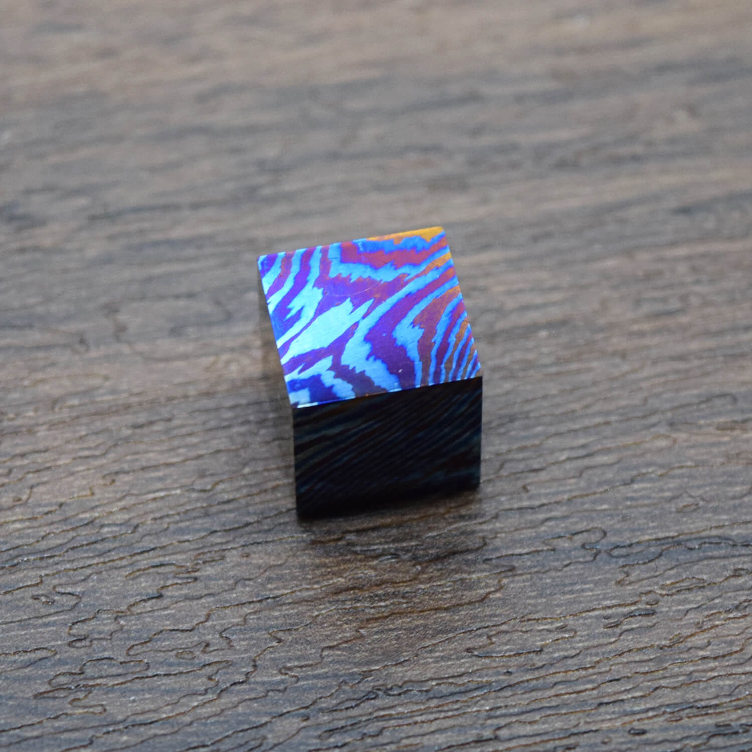 MINI DAMASCUS TITANIUM CUBE // 10mm