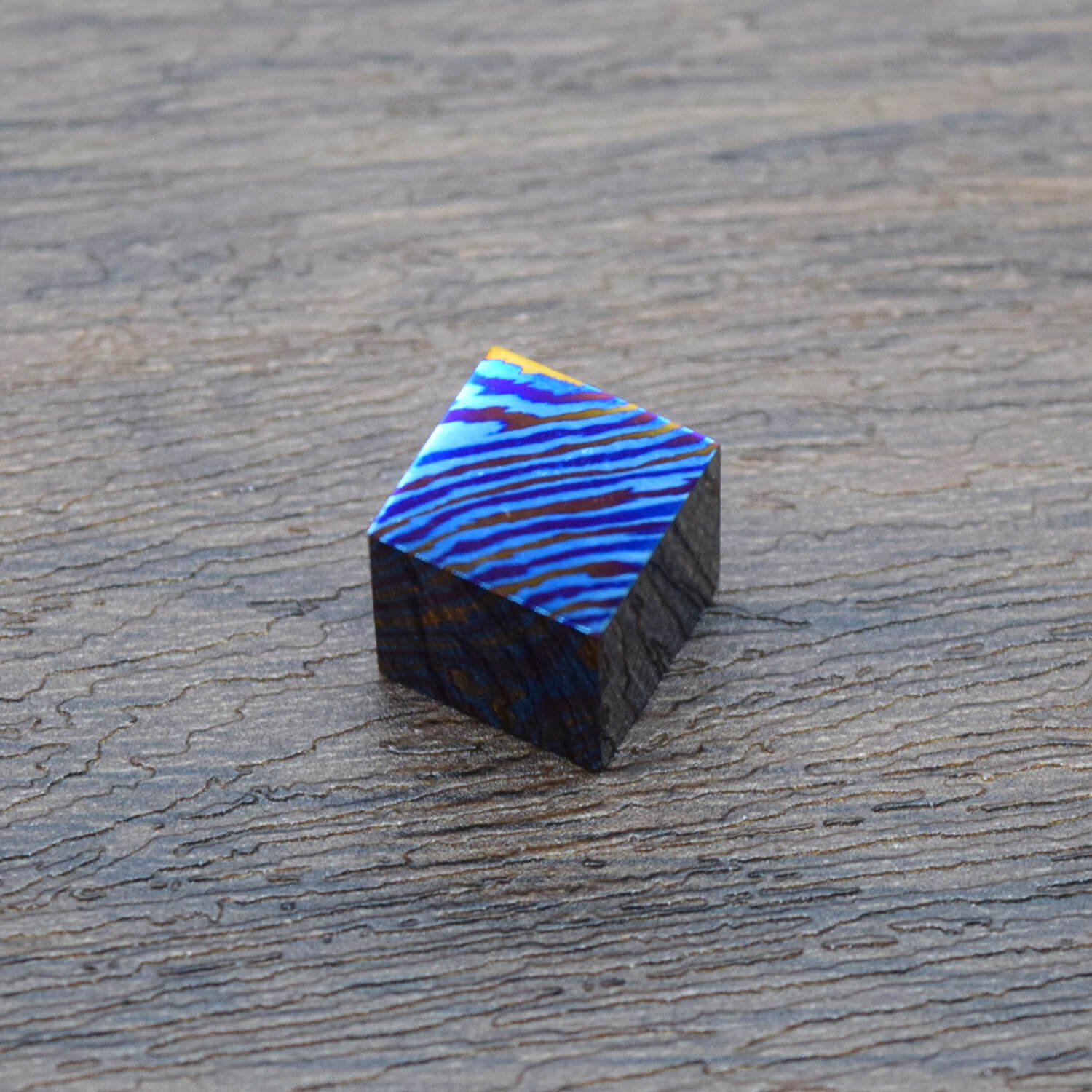 MINI DAMASCUS TITANIUM CUBE // 10mm