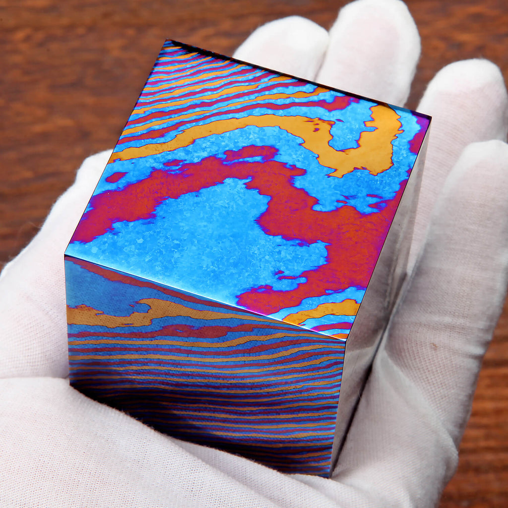 SOLID DAMASCUS TITANIUM CUBES