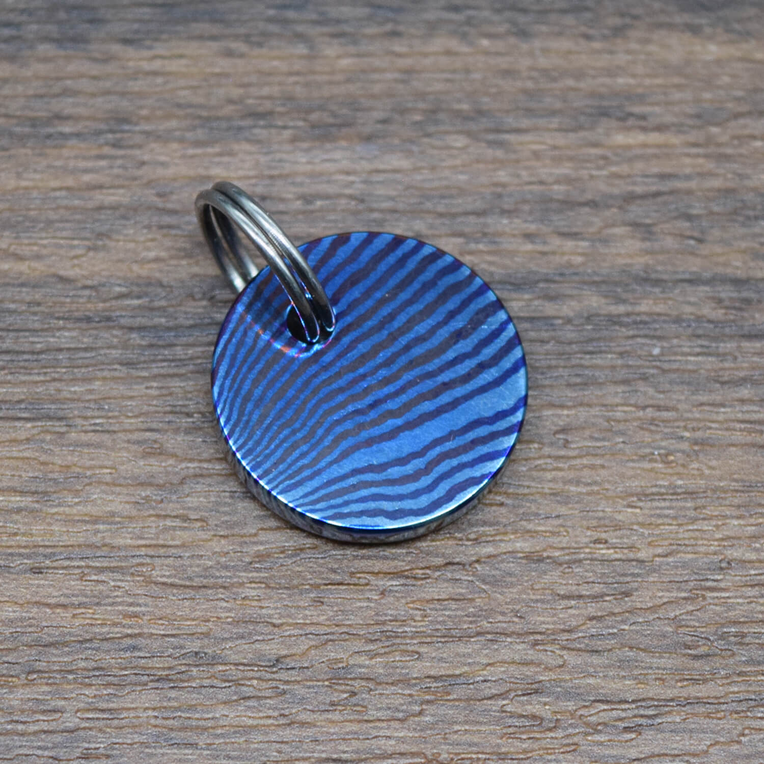 DAMASCUS TITANIUM KEYCHAIN