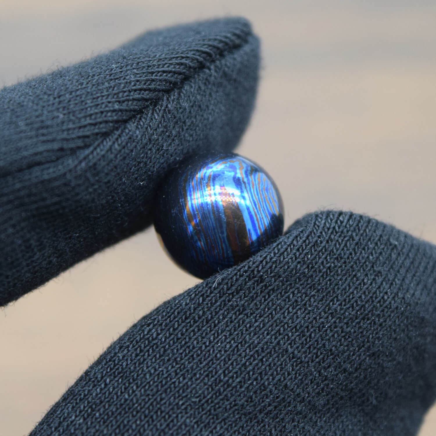 MINI DAMASCUS TITANIUM SPHERE // 10mm